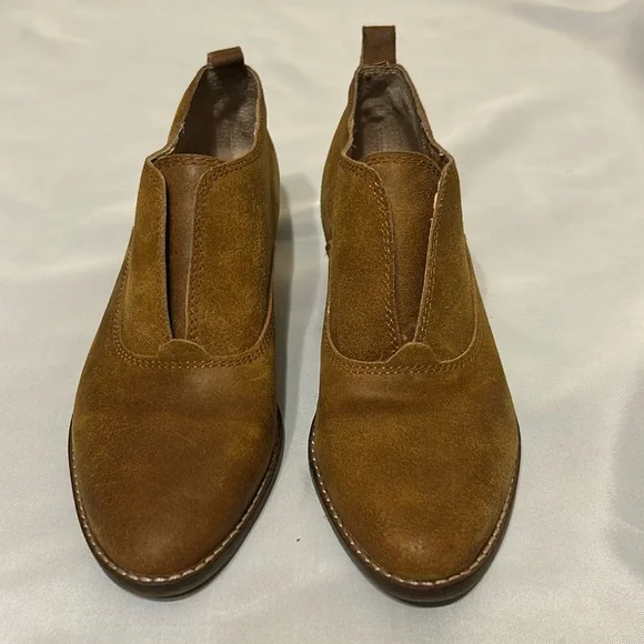 Lucky Brand Fimberly Brown Suede Leather Ankle Boots - Picture 2 of 5
